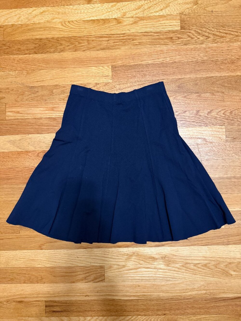 3 Dots Fit & Flare Navy Skirt